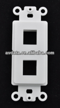 Decora Keystone Wall Plate, 2 Keystone Port, US 1-Gang Decora type