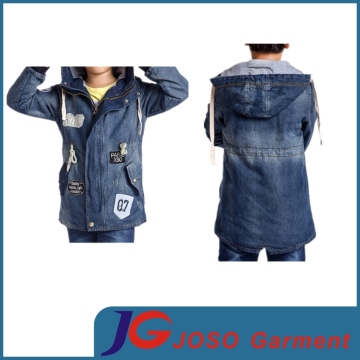 Long Kids Hoodie Jeans Jacket