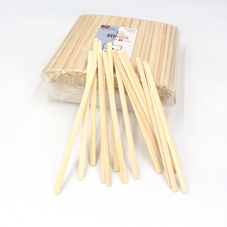 5.5inch disposable bamboo Flat end  Coffee Stir Stick with 1000pcs/bag