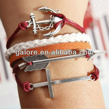 custom wholesale bracelet wholesale sideways cross bracelet