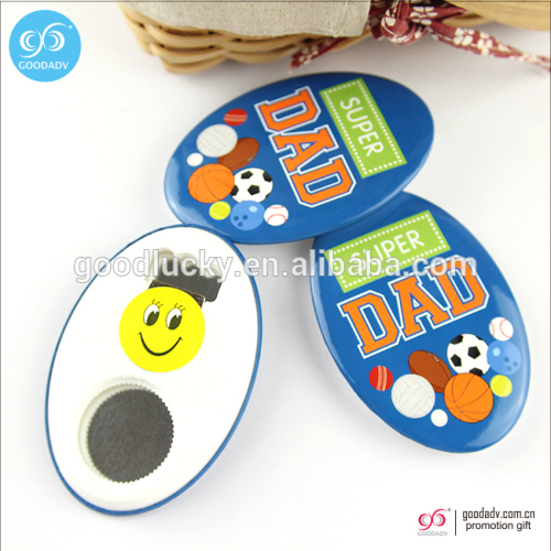 China manufacturer oval shape custom printed opener metal beer bottle opener