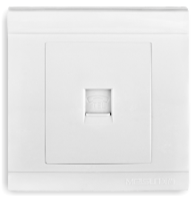 Wall electric one gang tel socket