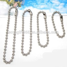 Multi Sizes Silver Tone Ball Chain With Connector For Jewelry Diy