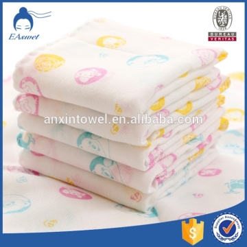 Lovely bamboo muslin cheap face towels baby wash cloth face muslin cloth