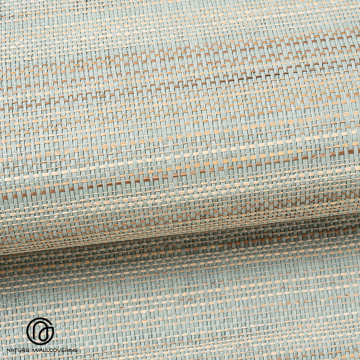 Elegant Light Blue Banana Leaf Wallpaper AB008