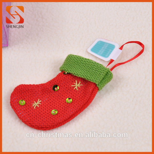 Christmas Decoration Green Mini Hanging Santa Stocking Decoration