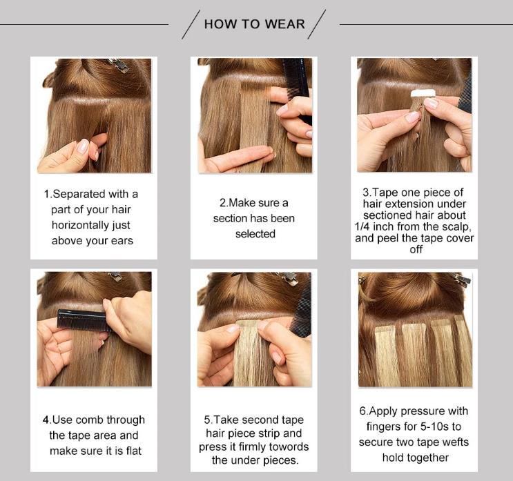 Platinum Blonde Color  613  2.5gram/piece 18" Remy Tape In Human Hair Extension Full Cuticle 20pcs/pack