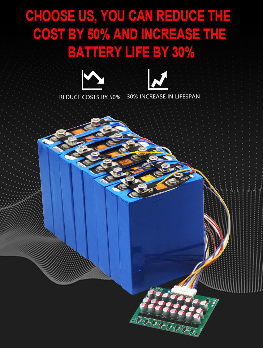 Active Equalizer Lifepo4 battery Balancer 4S 8S 16S 12.8V/24V/48V Battery for Balancer