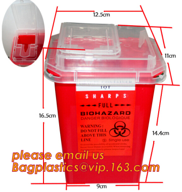 Disposable Hospital Biohazard Sharp Collector Waste Bin, medical waste Biohazard Bags medical waste disposal bins, hospital bioh