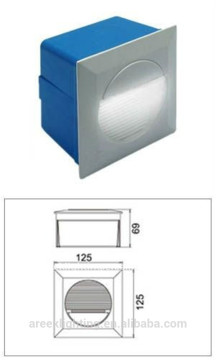 Square recessed wall mounted outdoor led wall light
