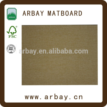 Wholesale 1.0mm cream core linen uncut matboard for decorative photo frames