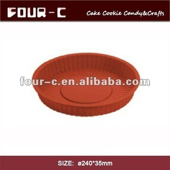 Easy cleaning round silicone bakeware