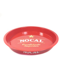 Customized Colorful Round Metal Tinplate Serving Tray for Beer and Bar