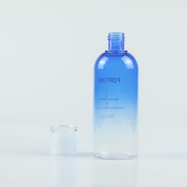 Bouteille cosmétique de petg en plastique de lotion de cheveux de shampooing de 250 ml