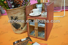 Antique table stand wooden book organizer shelf cabinet for kids