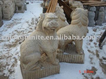 stone lion carvings