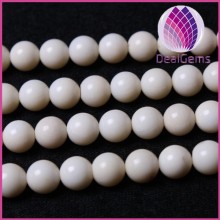 10mm natural white coral round beads