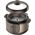 5.5L dual-hat cooker good quality kitchen electric multi pressure cooker Hot pot Steamer brown