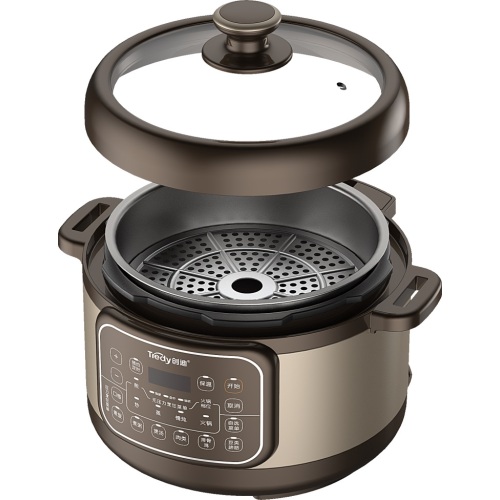 3.5L dual-hat cooker good quality kitchen electric multi pressure cooker Hot pot Steamer brown