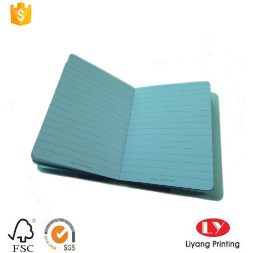 Impression de bloc-notes A6 blanc avec couverture en PU