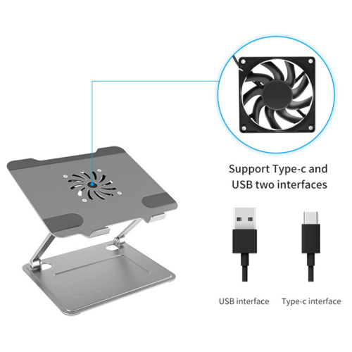 Laptop Stand Ergonomic Aluminum Cooling Computer with Fan