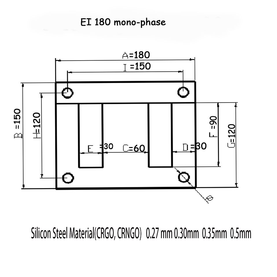 Chuangjia EI transformer core factory price electrical steel silicon sheet/ei lamination sheet EI 180