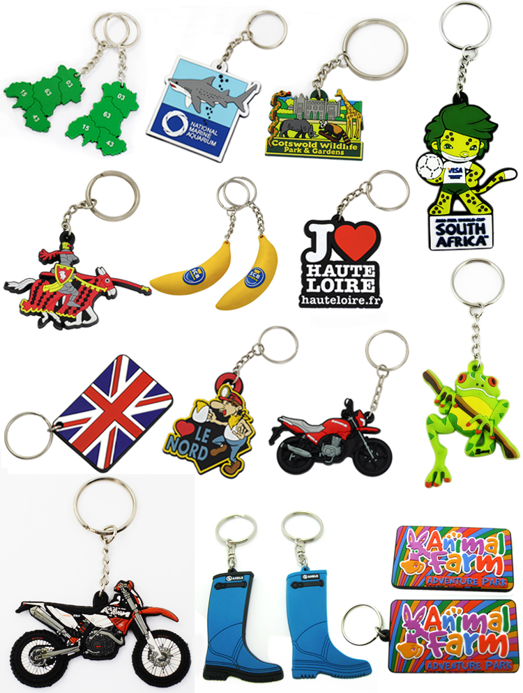 Wholesale Cheap Custom 3D Shape PVC Key Ring, Soft PVC Keyring, PVC Key Chain