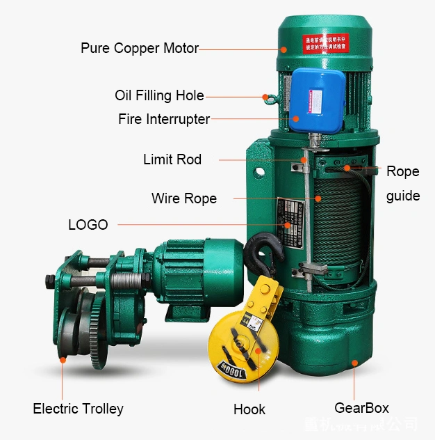 Electric Wire Rope Explosion-Proof Hoist Using in Workshop Mineral Area