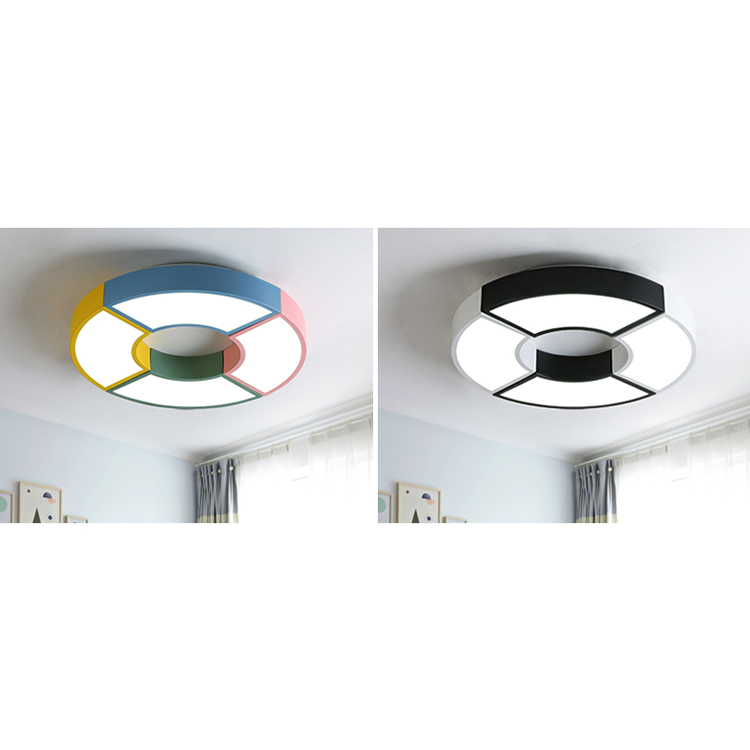 Estilo nórdico criativo vendendo quarto infantil Lâmpada de teto LED moderna lâmpada redonda quente quarto lâmpada menino menina cartoon
