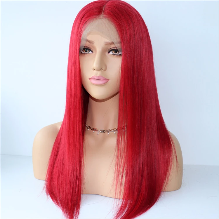 Christmas New Year Front Lace Human Hair Wigs for Black Women Wholesale 99j Brazilian Virgin Hair Toupee