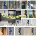 Metal and Glass Seahorse Wall Decor