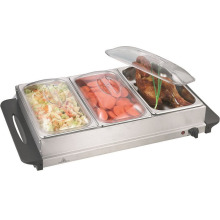 Stainless Steel Three 2.5L Pans Buffet Warmer