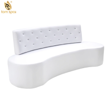 White leather waiting sofa for office