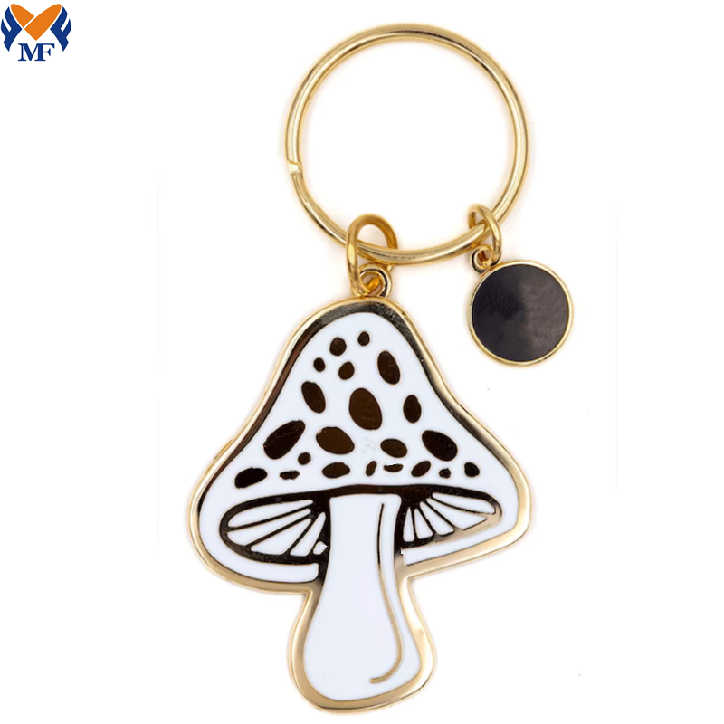 Mushroom Enamel Keychain Png