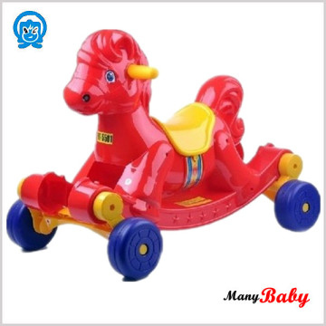 Baby child swing horse, plastic twisting car, baby rocking horse toy real wood