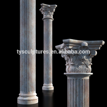 high polished European Ionic Order Roman stone marble pillars columns for building hotel hall decoration