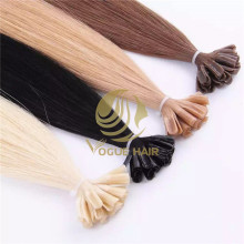 Remy human Nail tip hair extensions