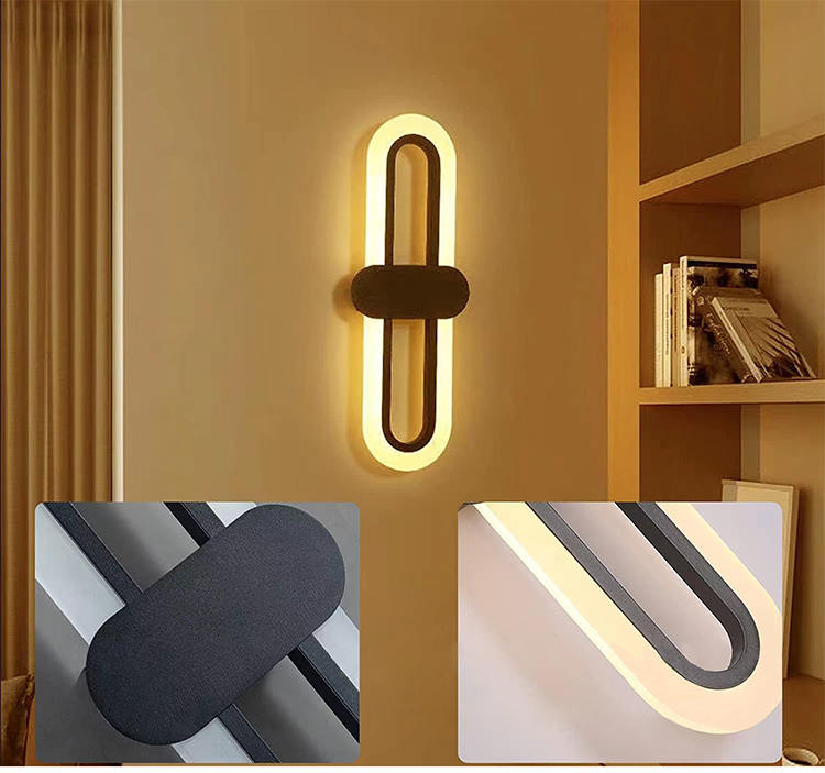 110V 220V Modern Outdoor Exterior Linear Strip Wall Lamp RGBW Garden Sconce Long LED Wall Light