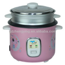 Cute Pink Nonstick Inner Pot Cylindrical Rice Cooker with Steamer