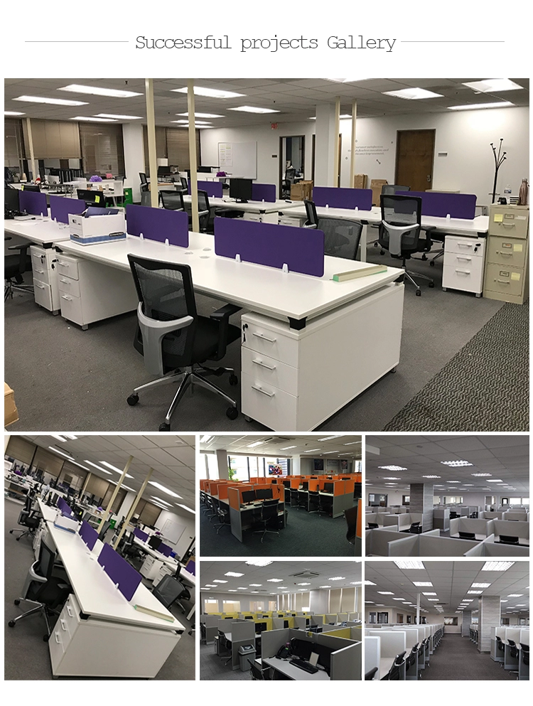 Contemporary Office Modular Furniture Cubicles 4 Seats Office Partition Workstations