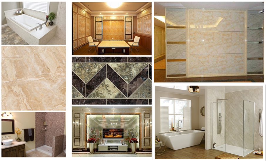 UV Coating PVC Marble panel for Wall and Celing