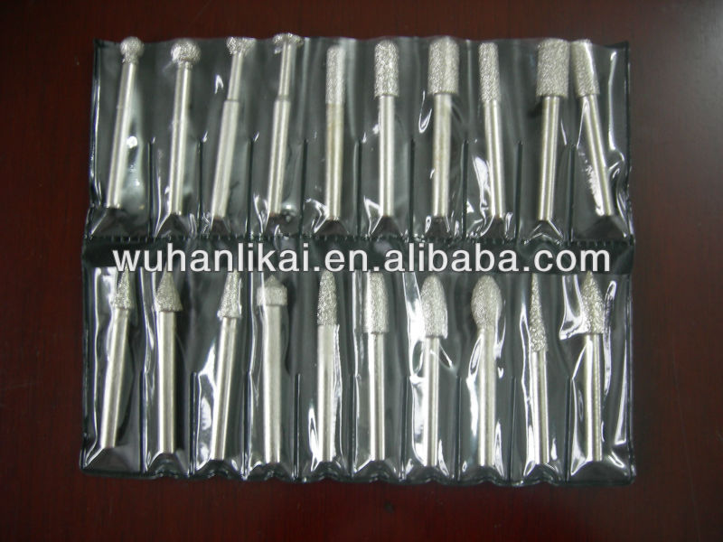 Vacuum Brazed Diamond CNC Carving Tools Diamond Finger Router Bits for Polishing Granite Marble Concrete