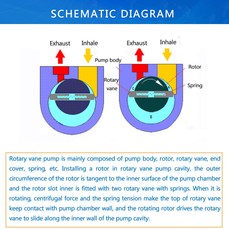 Portable Effctive Piston Rotary Vane Vacuum Pump