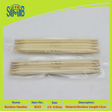 China wholesale good material two-point bamboo knitting needle in low price