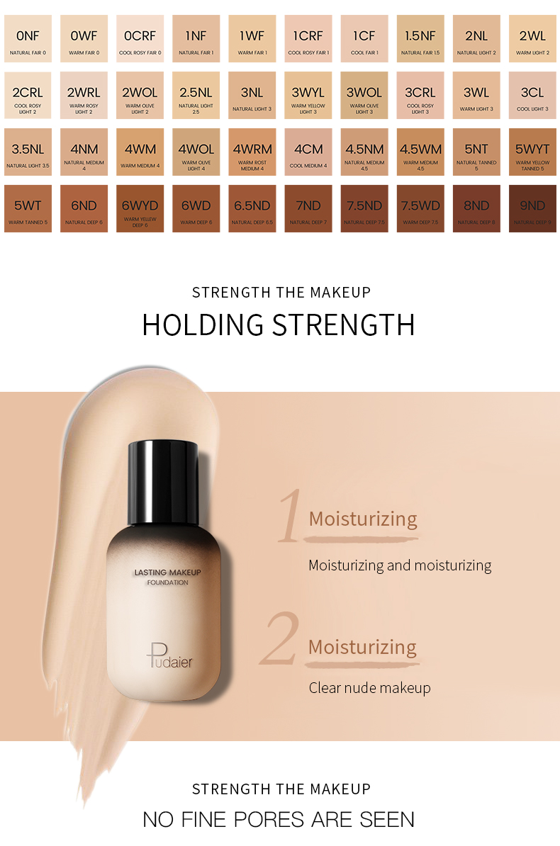 OEM Lasting Makeup Pro Foundation Face & Body Liquid Foundation Lightweight