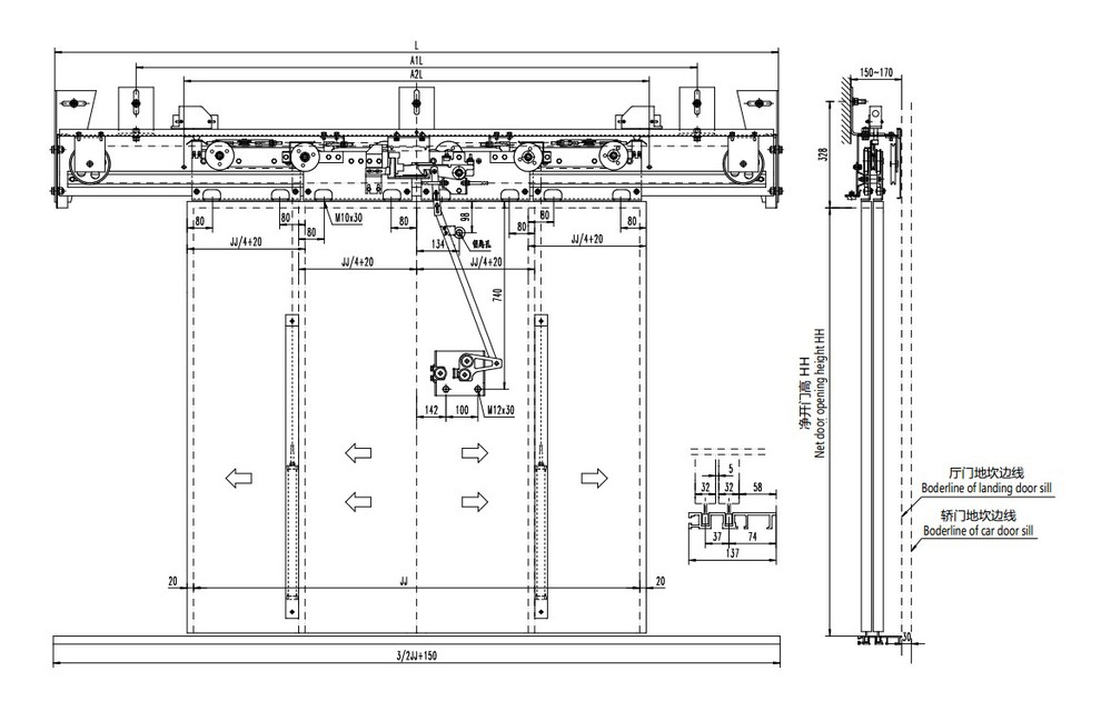 Electric Door Mechanism Elevator Door Lock