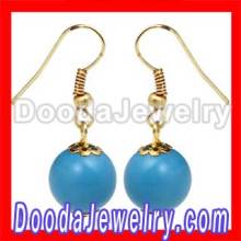 2013 Blue Plastic Beads Bubble Earrings Wholesale?