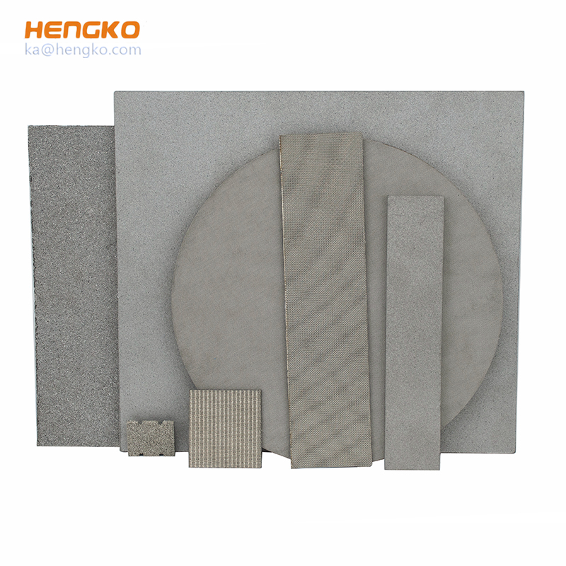 0.2 2 10 50 120 microns porous powder sintering stainless steel 316L bronze disc shape filter plate