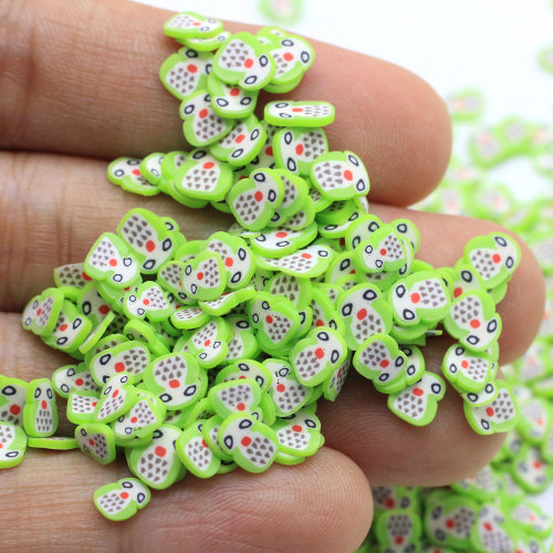 Mode 6mm Groene Uil Klei Plakjes Kralen Pretty Animal Decoratie Craft voor Nagel Sticker Slime DIY Party Ornament