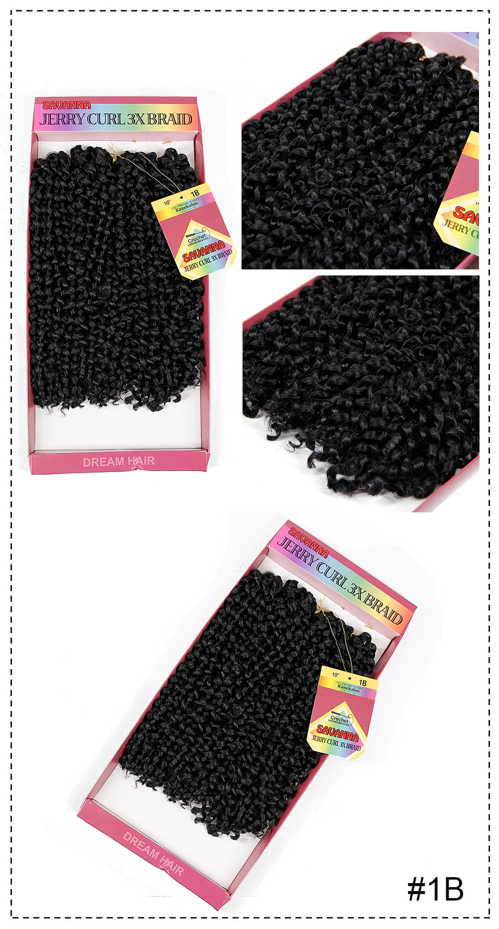 Synthetic Crochet Hair Jerry curly Hair Kinky Twist Braiding hair with Ombre Crochet Braid